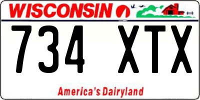 WI license plate 734XTX