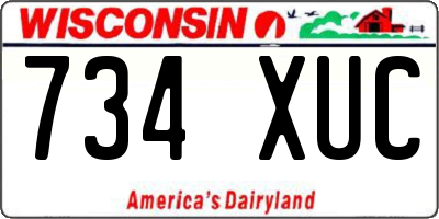 WI license plate 734XUC