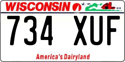 WI license plate 734XUF
