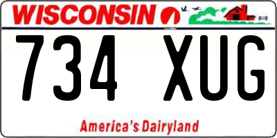 WI license plate 734XUG