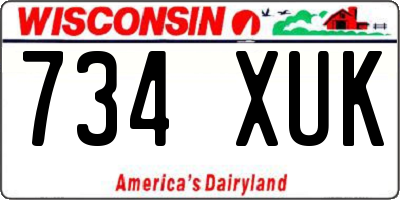 WI license plate 734XUK