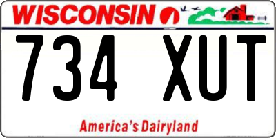 WI license plate 734XUT