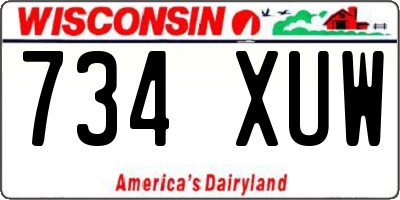 WI license plate 734XUW