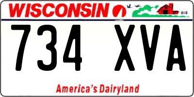 WI license plate 734XVA