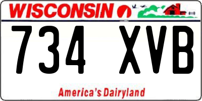 WI license plate 734XVB