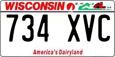 WI license plate 734XVC