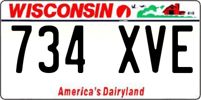 WI license plate 734XVE
