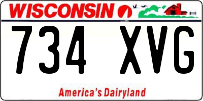 WI license plate 734XVG