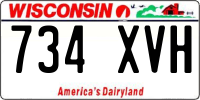 WI license plate 734XVH