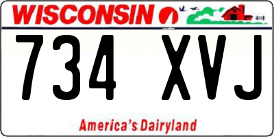 WI license plate 734XVJ