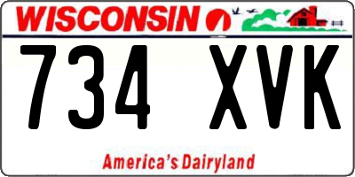 WI license plate 734XVK