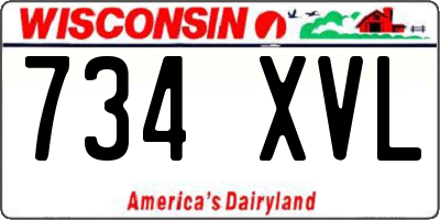 WI license plate 734XVL