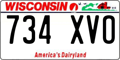 WI license plate 734XVO