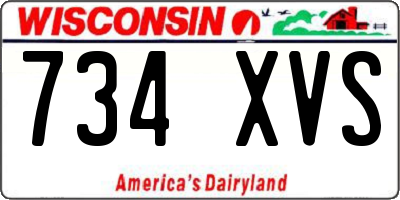 WI license plate 734XVS