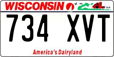 WI license plate 734XVT