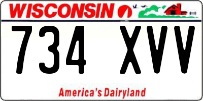 WI license plate 734XVV