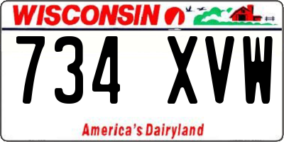 WI license plate 734XVW