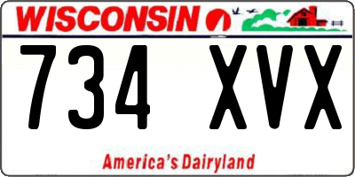 WI license plate 734XVX