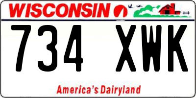 WI license plate 734XWK