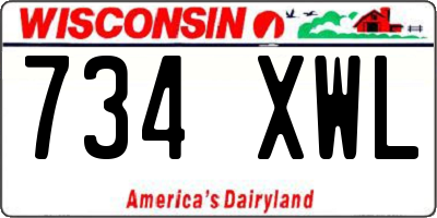 WI license plate 734XWL