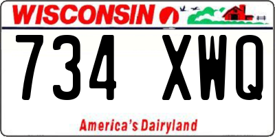 WI license plate 734XWQ