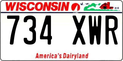WI license plate 734XWR