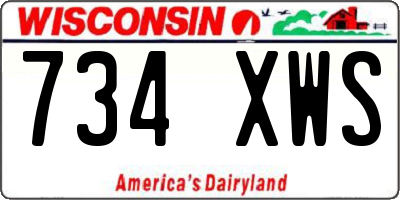 WI license plate 734XWS