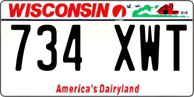 WI license plate 734XWT