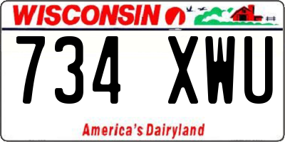 WI license plate 734XWU