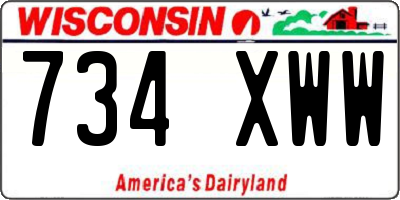 WI license plate 734XWW