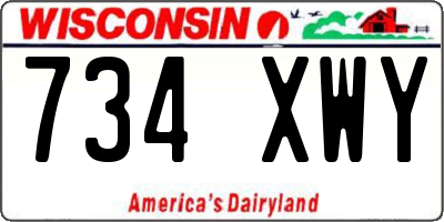 WI license plate 734XWY