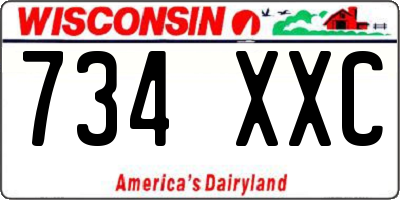 WI license plate 734XXC