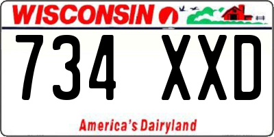 WI license plate 734XXD