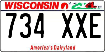 WI license plate 734XXE