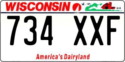 WI license plate 734XXF