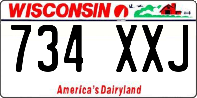 WI license plate 734XXJ