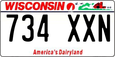 WI license plate 734XXN