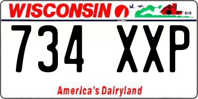 WI license plate 734XXP
