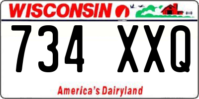 WI license plate 734XXQ