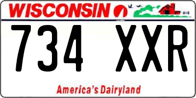 WI license plate 734XXR