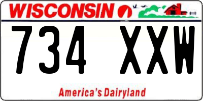 WI license plate 734XXW