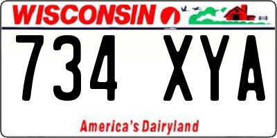 WI license plate 734XYA