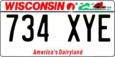 WI license plate 734XYE