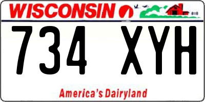 WI license plate 734XYH