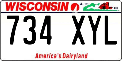 WI license plate 734XYL