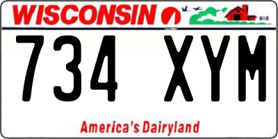 WI license plate 734XYM
