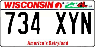WI license plate 734XYN