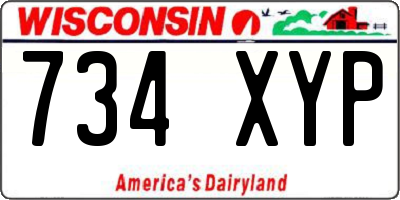 WI license plate 734XYP