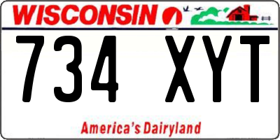 WI license plate 734XYT