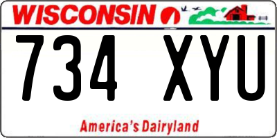 WI license plate 734XYU